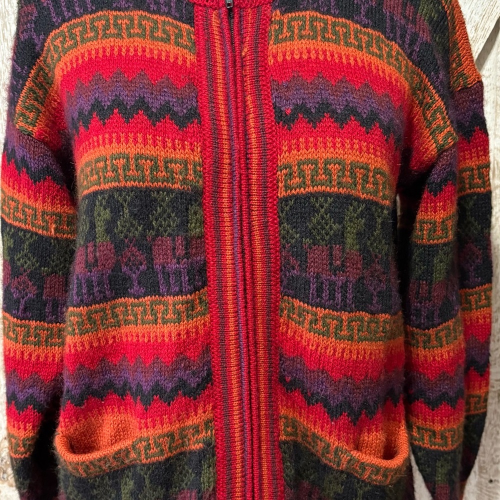 Multicolor 100% Alpaca Sweater